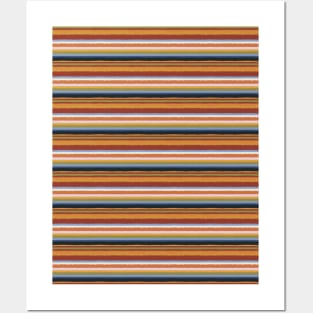 Colorful Horizontal Stripes Pattern Posters and Art